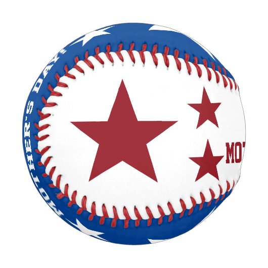 Balle De Baseball Bleu rouge boule de la Fête des Mères (Devant Gauche)