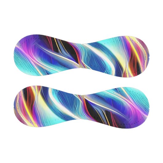 Balle De Baseball Bleu Turquoise rose Jaune Blanc Vave Abstraction (Panneaux)