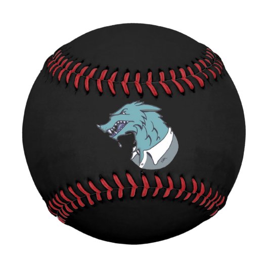Balle De Baseball Bleu Werewolf baseball noir (Devant)