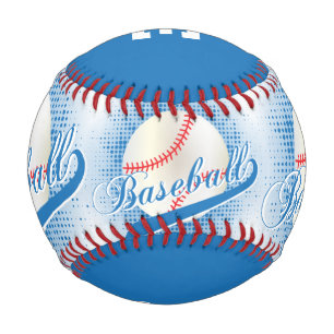 Balle De Baseball Bleu   White Retro Baseball Sports
