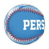 Balle De Baseball Bleu | White Retro Baseball Sports (Devant Gauche)