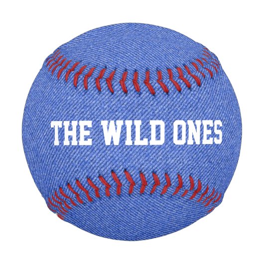 Balle De Baseball Blue Denim Look Custom Basball (Dos)