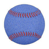 Balle De Baseball Blue Denim Look Custom Basball (Devant)