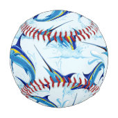 Balle De Baseball Blue Marlin Jumping out of Ocean (Dos)