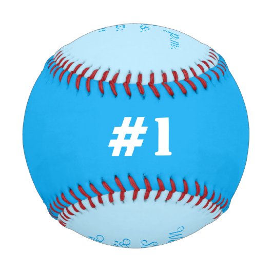 Balle De Baseball Blue Triplet Boy Stats de naissance (Dos)