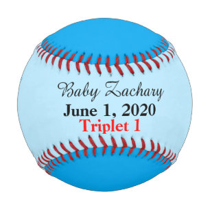 Balle De Baseball Blue Triplet Boy Stats de naissance