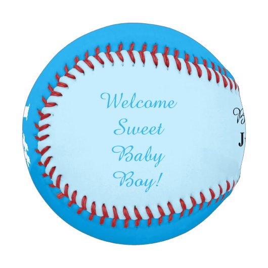 Balle De Baseball Blue Triplet Boy Stats de naissance (Devant Gauche)