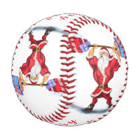 Bodybuilder Père Noël Funny Christmas Baseball