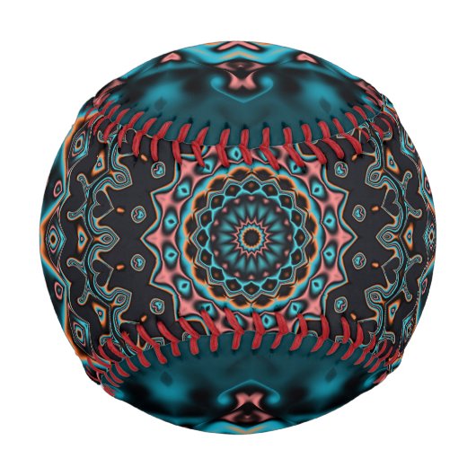 Balle De Baseball Boho coloré Mandala (Devant)