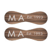 Balle De Baseball boho rustique Brown ajouter nom lettre année date (Panneaux)