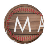 Balle De Baseball boho rustique Brown ajouter nom lettre année date (Devant Gauche)