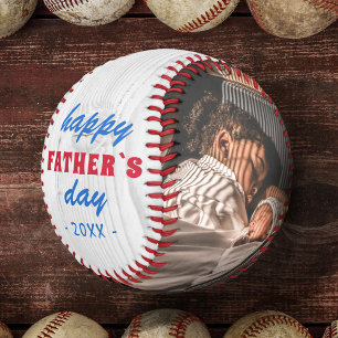 Balle De Baseball Bois Rustique Joyeuse Fête des Pères 2 Photo