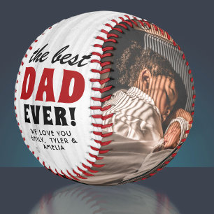Balle De Baseball Bois Rustique Meilleur Papa Fête des Pères 2 Photo