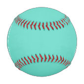 Balle De Baseball Bold Modern | White on aqua (Devant)