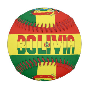 Balle De Baseball Bolivie Drapeau et blason patriotique