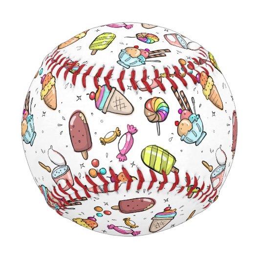 Balle De Baseball Bonbons et glace (Devant)