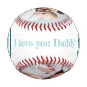 Balle De Baseball Bonne Fête des pères Custom Photo Baseball (Devant)