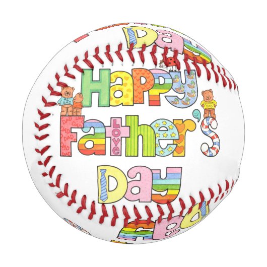 Balle De Baseball Bonne Fête des pères de base-ball (Dos Droite)