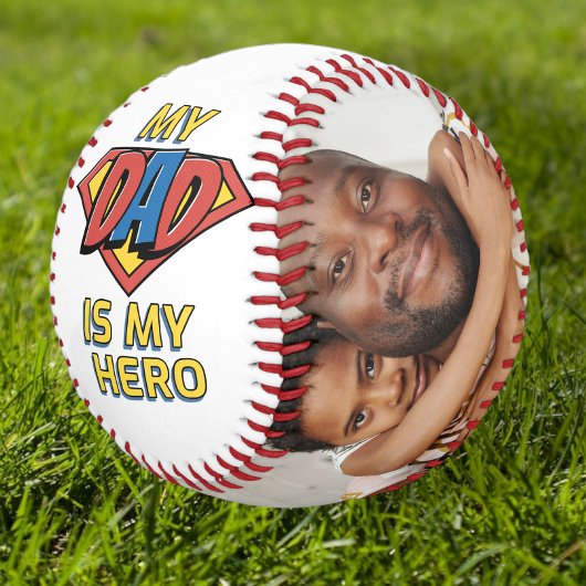 Balle De Baseball Bonne Fête des pères Mon Père Est Mon Héros