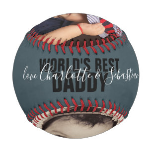 Balle De Baseball Bonne Fête des pères Mondes Personnalisés Best Dad