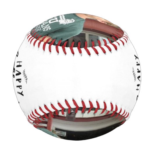 Balle De Baseball Bonne Fête des pères Personnalisée Photos de famil (Dos)