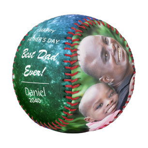 Balle De Baseball Bonne Fête des pères Super Père Best Papa Galaxy