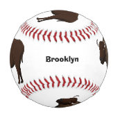 Balle De Baseball Bonne illustration de bison américain (Dos)