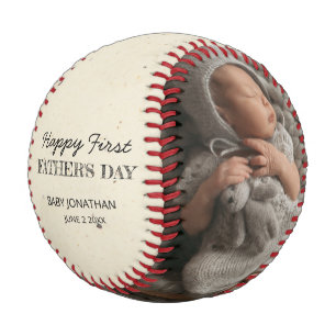 Balle De Baseball Bonne première Fête des pères Keepsaké Collage Bas