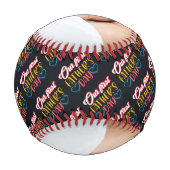 Balle De Baseball Bonne première Fête des pères papa (Dos)