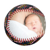 Balle De Baseball Bonne première Fête des pères papa (Devant Gauche)