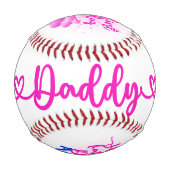 Balle De Baseball Bonne première Fête des pères papa | (Dos)