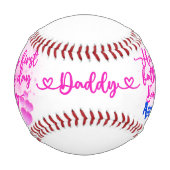 Balle De Baseball Bonne première Fête des pères papa | (Devant)