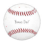 Balle De Baseball Bonus Papa Baseballs - Mémoire de coeur Cadeau (Dos)