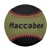 Balle De Baseball Bouclier Maccabee Soumis Et Voies (Devant)