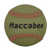 Balle De Baseball Bouclier Maccabee Soumis Et Voies (Devant)