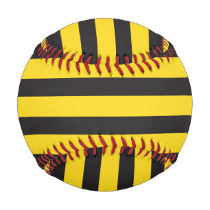 Balle De Baseball Bourdon Noir Jaune Lignes Horizontales Abeille