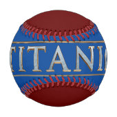 Balle De Baseball Bourgogne Titanic et bleu (Dos)
