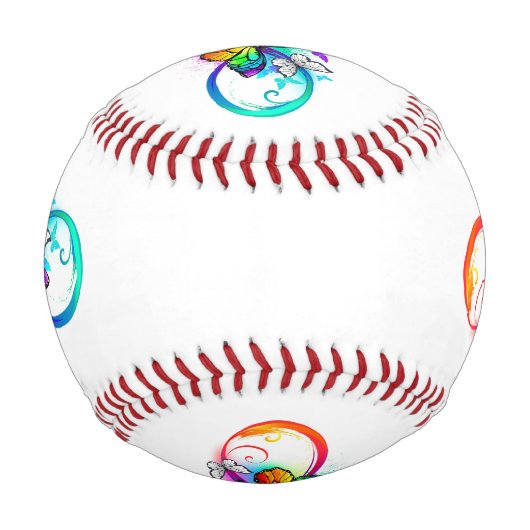 Balle De Baseball Bright infinity with rainbow butterfly (Devant)