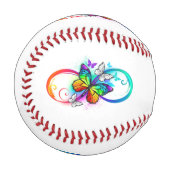 Balle De Baseball Bright infinity with rainbow butterfly (Devant Gauche)
