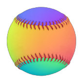 Balle De Baseball Bright Rainbow Gradient Baseball (Dos)