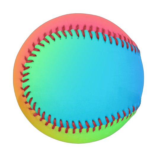 Balle De Baseball Bright Rainbow Gradient Baseball (Devant Gauche)