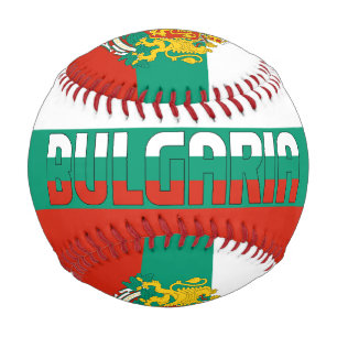 Balle De Baseball Bulgarie Drapeau et armoiries patriotique