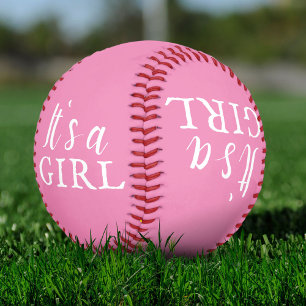 Balle De Baseball C`est une fille Bébé Fille Baby shower Révélat