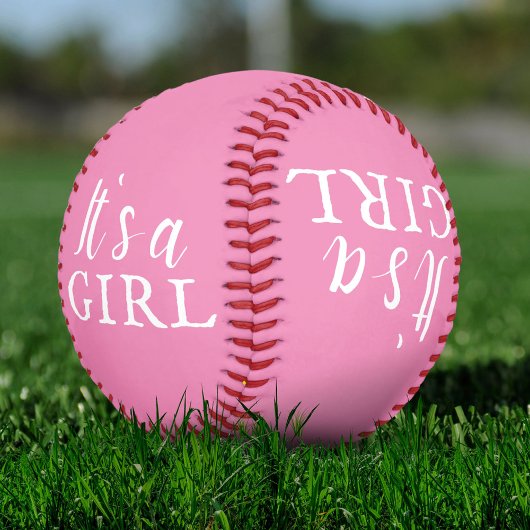 Balle De Baseball C`est une fille Bébé Fille Baby shower Révélation