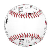 Balle De Baseball cacahuètes | Snoopy & Woodstock Rouge & Noir (Dos)