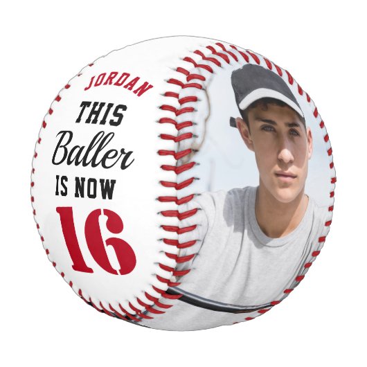 Balle De Baseball Cadeau d'anniversaire Cool personnalisé pour adole (Angle)