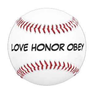 Balle De Baseball CADEAU DE BASEBALL mariage, AMOUR HONOR OBEY