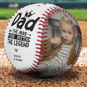 Balle De Baseball Cadeau Photo 2 Papa Mignon, Homme, Mythe, Légende
