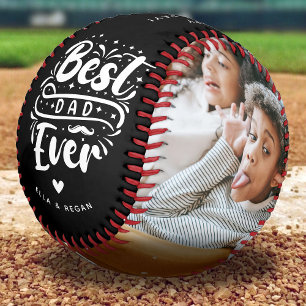 Balle De Baseball Cadeau photo personnalisé Meilleur Papa du Monde 2