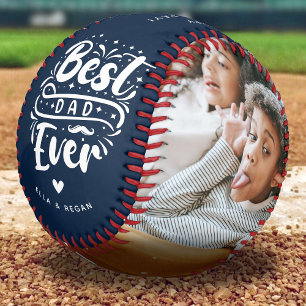 Balle De Baseball Cadeau photo personnalisé Meilleur Papa du Monde 2